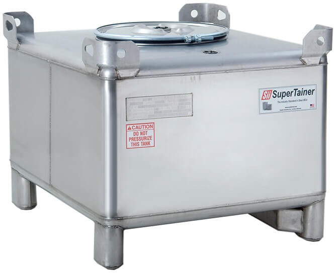 126 Gallon Stainless Steel Supertainer IBC Tote Tank