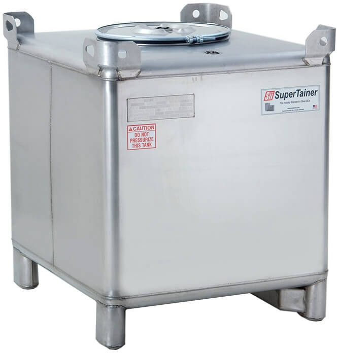 350 Gallon Stainless Steel Supertainer IBC Tote Tank